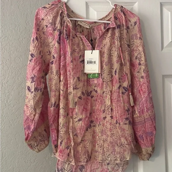 Spell and the Gypsy Pink Mystic Blouse Musk NWT - Picture 2 of 7